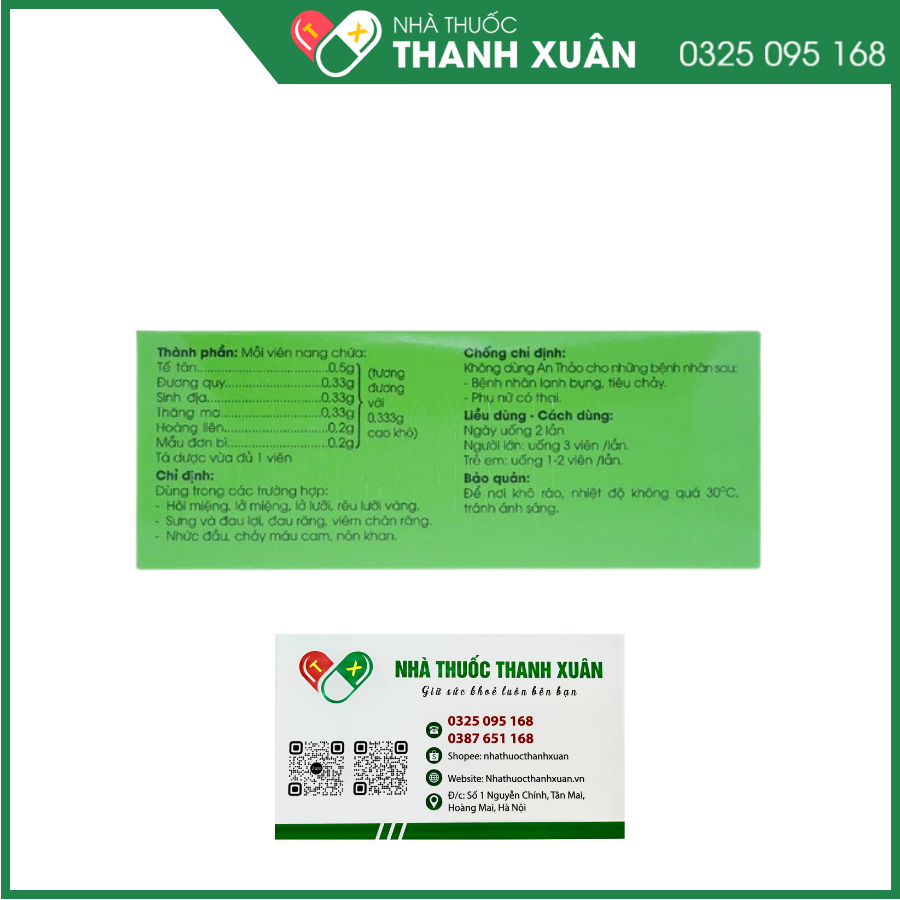 An Thảo Nam Dược dùng cho người hôi miệng, loét miệng, lưỡi, viêm chân răng